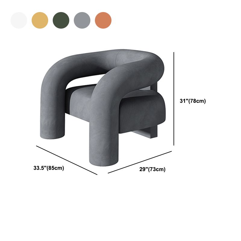 Velvet Armchair 30.70" High Solid Wood Frame Chair for Living Room