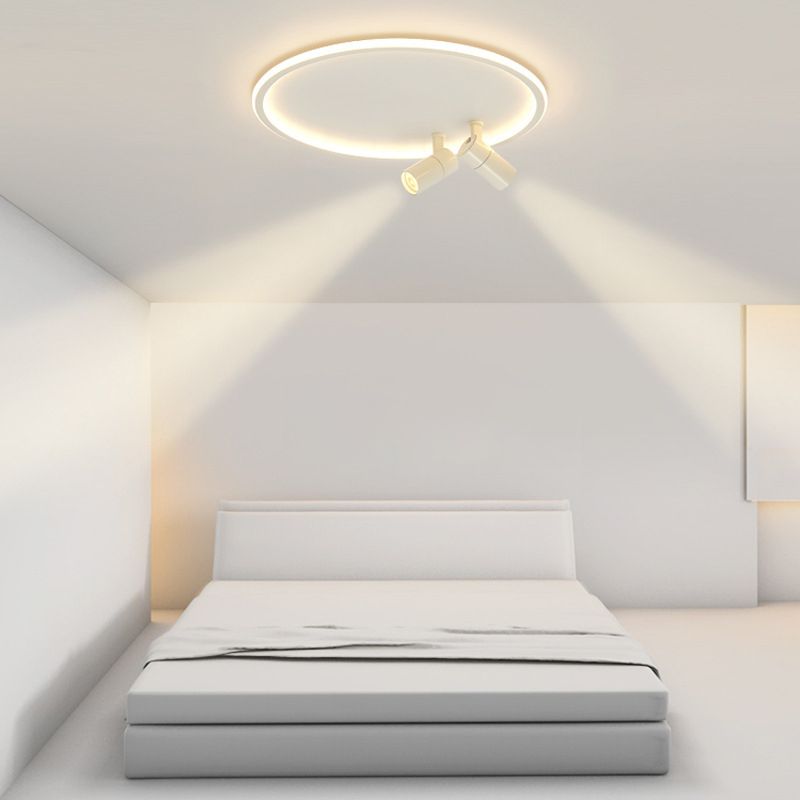 Simple Flush Ceiling Spotlight LED Track Light Fixture for Living Room