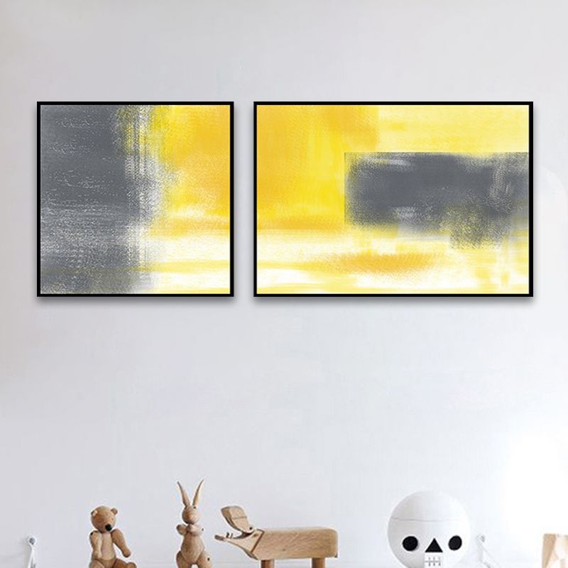 Modern Painting Print Abstract Canvas Pastel Multi-Piece Wall Art Decor for Hotel