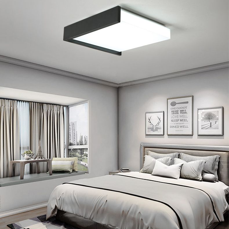 Neue moderne quadratische LED-Unterputzleuchte mit 1 Licht und Acryl für die Deckenmontage im Wohnzimmer