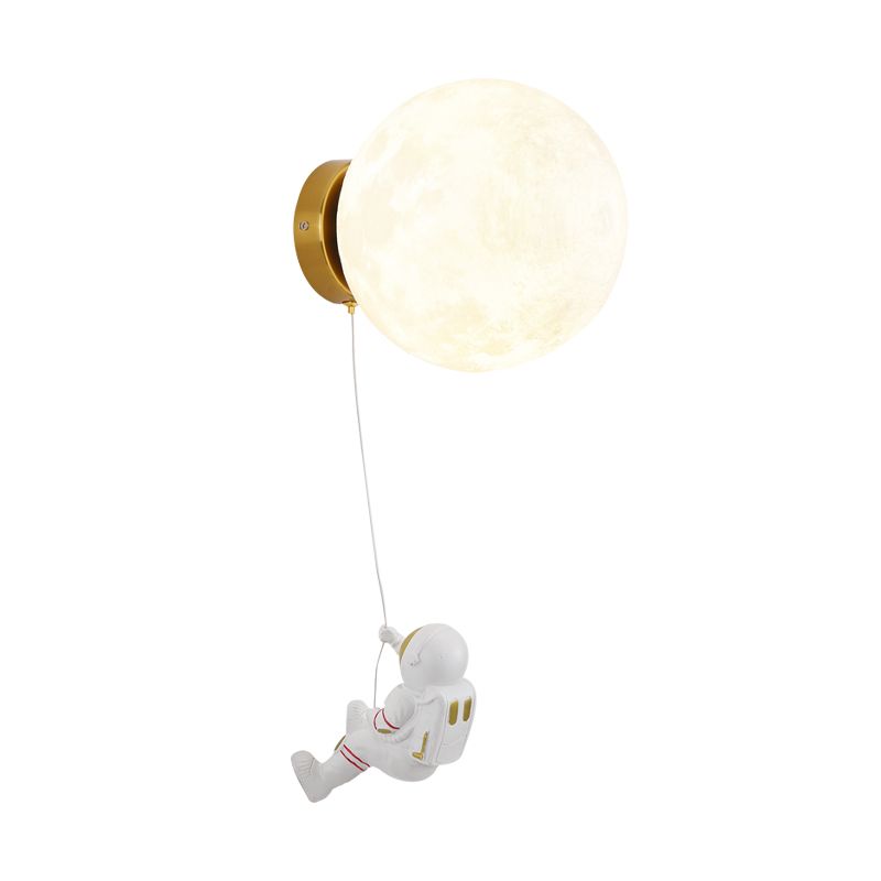 Cartoon Style Iron Wall Light Ball Shape Wall Lamp for Children's Room (Included Doll)