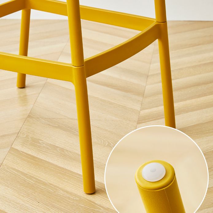 Plastic Armless Bar Stool Modern Style Low Back Bar Stools for Living Room