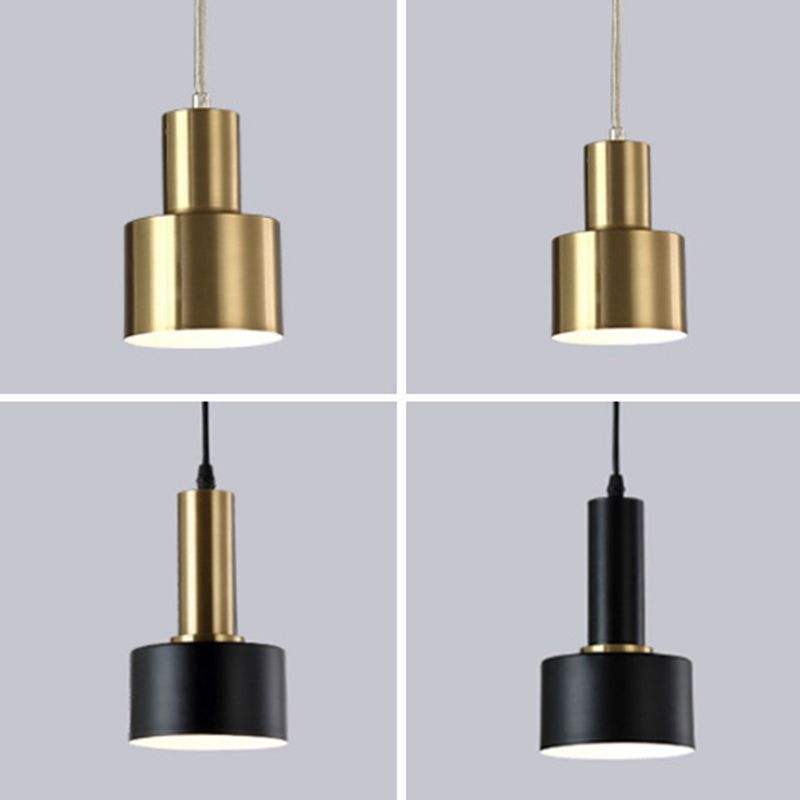 1-Licht-Metallzylinder Anhänger Licht moderner Stil Down Lighting für Esszimmer