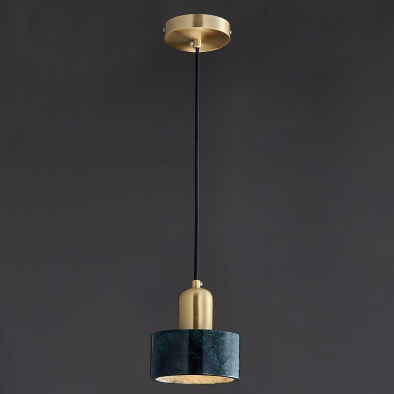 Cylindrical Pendant Ceiling Light Simplicity-Style Stone Living Room Hanging Ceiling Light