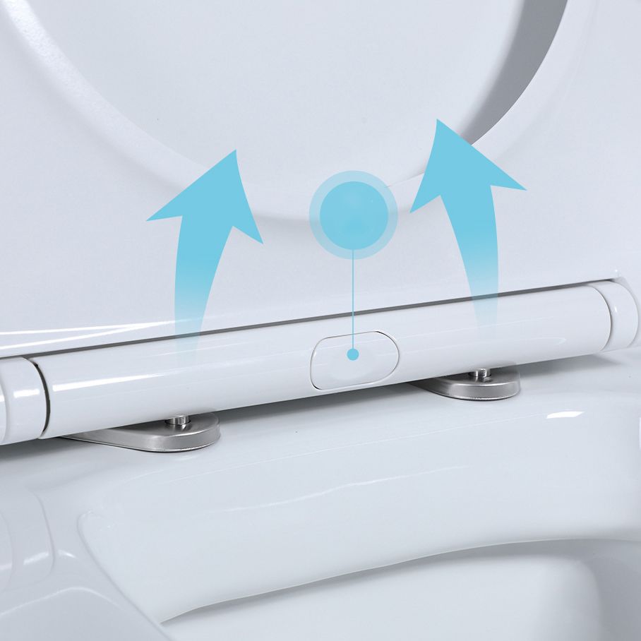 Floor Mount Flush Toilet Modern Concealed Tank One-Piece Toilet with Slow Close Seat