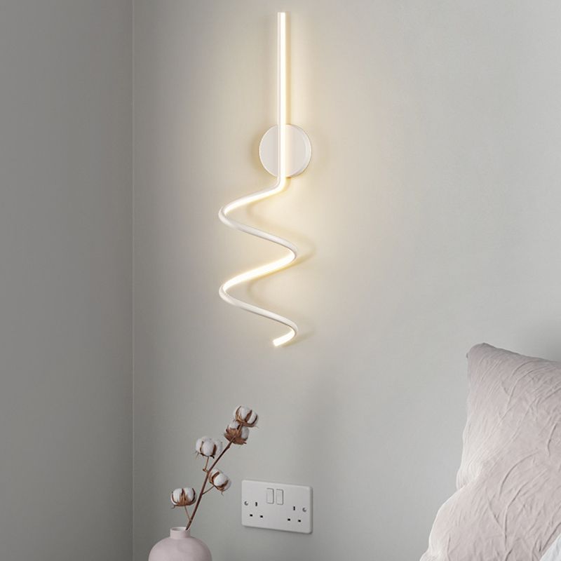 Linear Shape Metal Wall Lighting Idea Modern Style 1 Light Wall Light Fixture