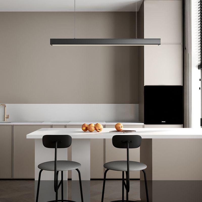 Luz Led Island Lighture Nordic Modern Style Comedor Rectángulo Luz de colgante