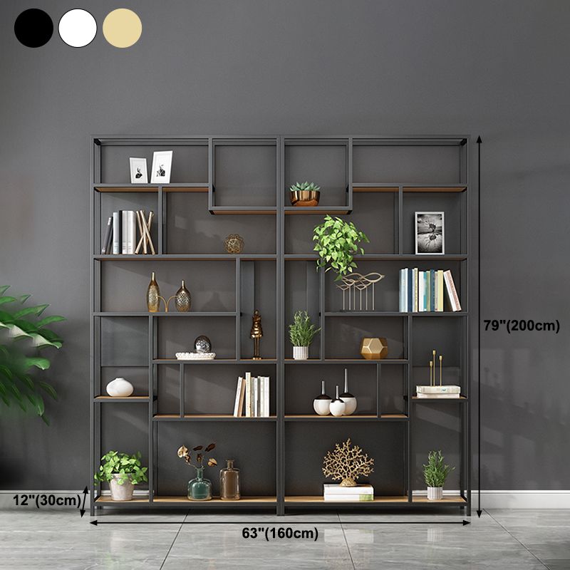 11.81 "W Bookcase in stile industriale Open Back Bookcase per Study Room