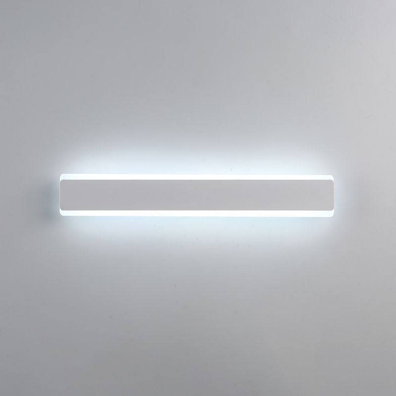Linear Shade Metal Wall Sconce Modern Style Single Light Wall Mount Light