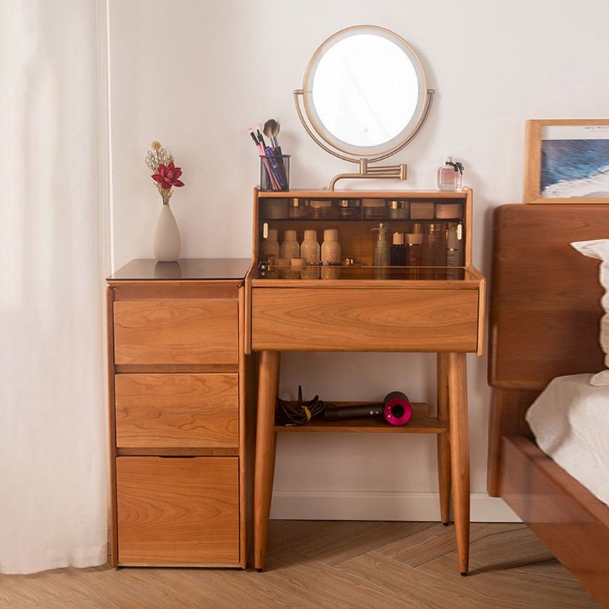 16" Wide Contemporary Vanity Table Solid Wood Make-up Vanity with Drawer