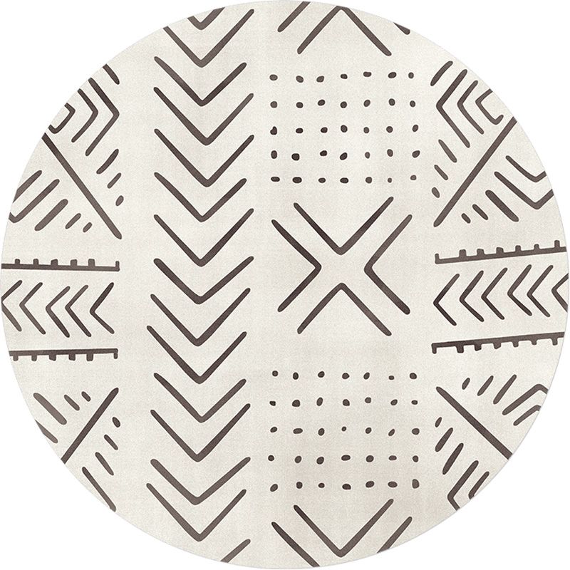 Rapis géométrique et de rayures Polyester tapis moderne moderne Anti-slip Animage amical pour animaux de compagnie pour le salon