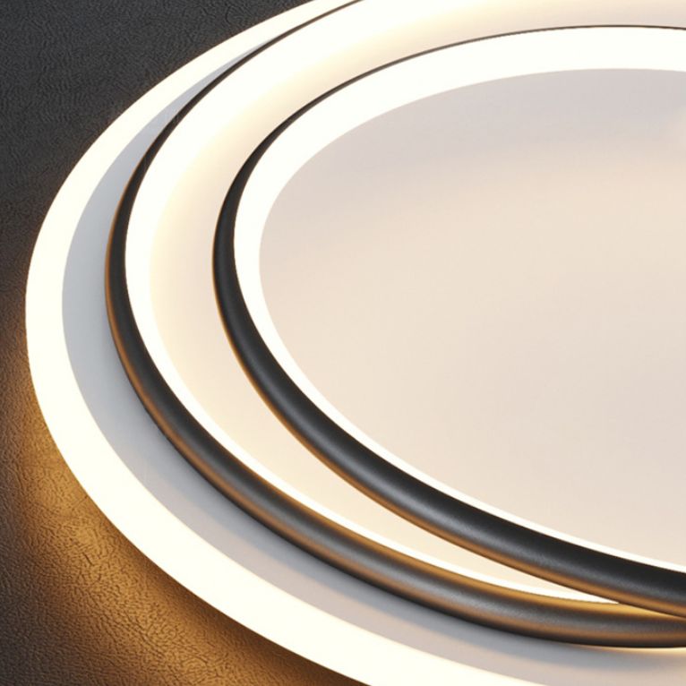 1-Light Ring Led Flush Ceiling Lights Modern Style Metal Led Flush Mount Ceiling Light Fixtures