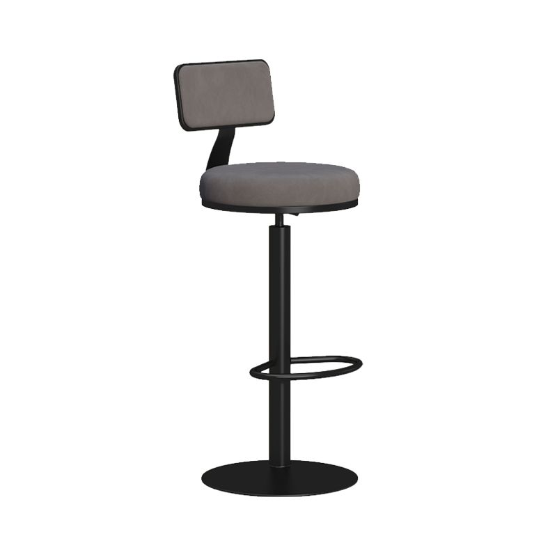 Contemporary Low Back Counter Height Stools with Footrest for Living Room