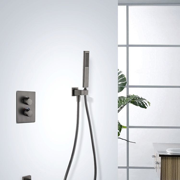 Modern Shower System Brass Adjustable Shower Head Temperature Control Shower Faucet