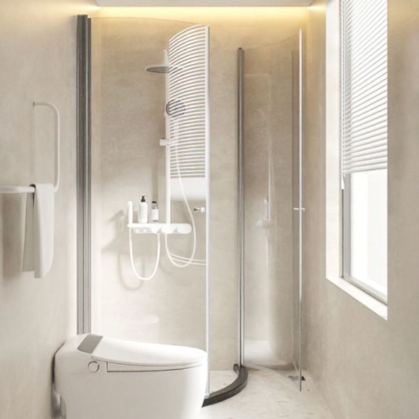 Hinged Door Shower Enclosure Tempered Glass Semi-Frameless Shower Enclosure