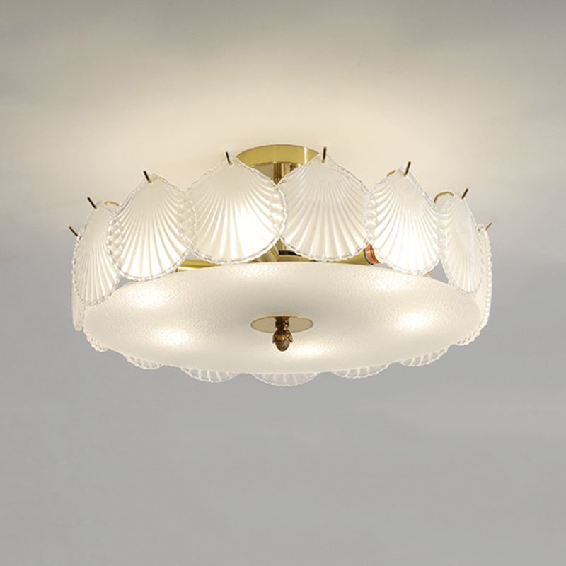 Modern Glass Ceiling Lamp Household Simple Flush Mount Light Fixture