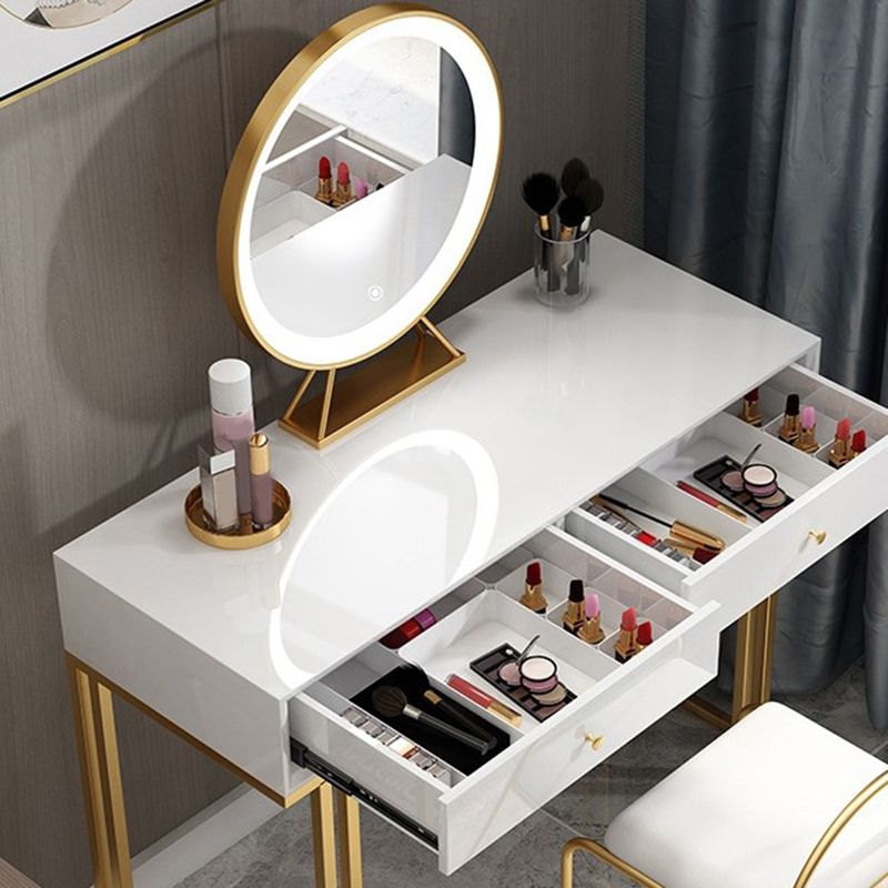 Glam Makeup Counter 18.11" Wide Vanity Tables with 2 Storage Drawers