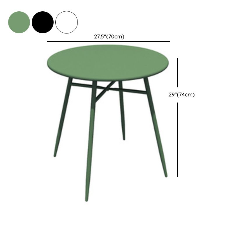 Modern Metallic Finish Bistro Table Set 1/2/3 Pcs Metal Bistro Set
