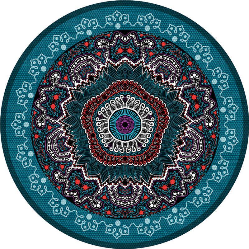 Exotic Moroccan Rug Multi Color Flower Pattern Rug Anti-Slip Pet Friendly Stain Resistant Carpet for Home