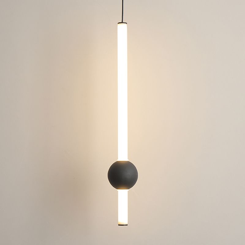 Salle de salle à manger minimalisme de pendentif en fer linéaire