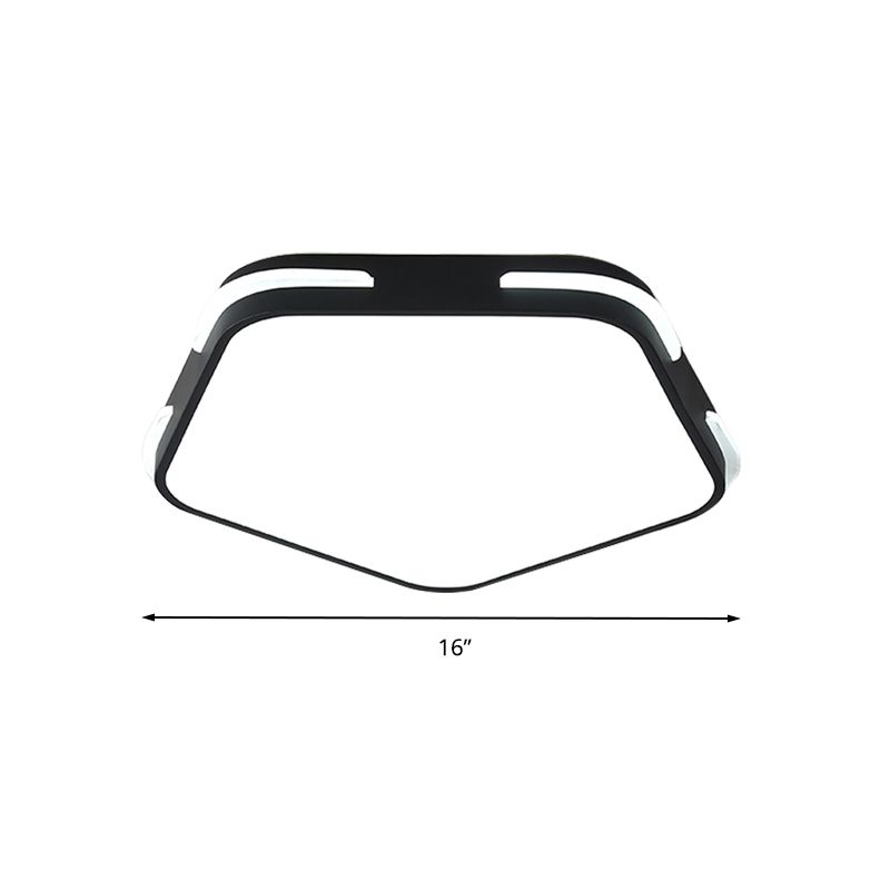 Living Room Pentagon Ceiling Light Fixture Acrylic Simple Style Flush Mount Fixture