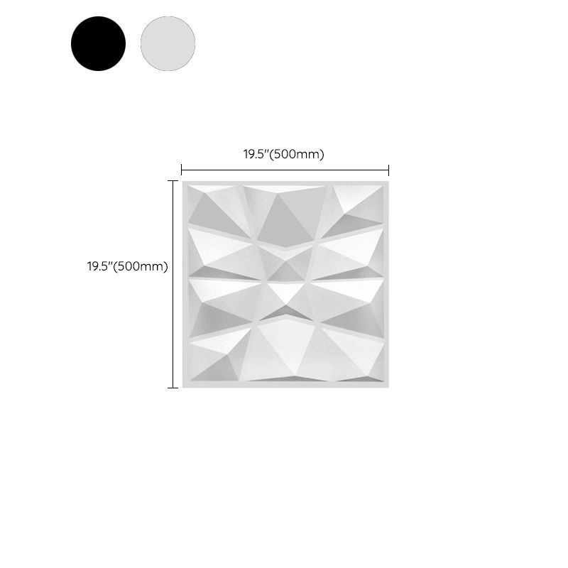 Modern Tin Backsplash Paneling Smooth Upholstered Wall Ceiling in Black and White