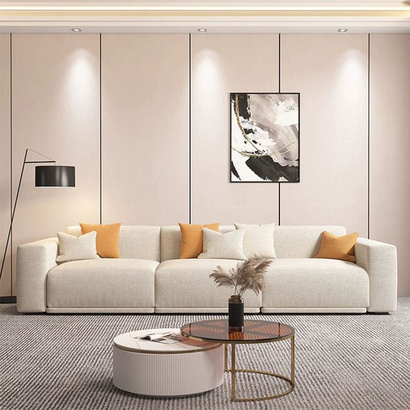 Scandinavian Tight Back Square Arm Sofa/Sectional with Stationary for Living Room