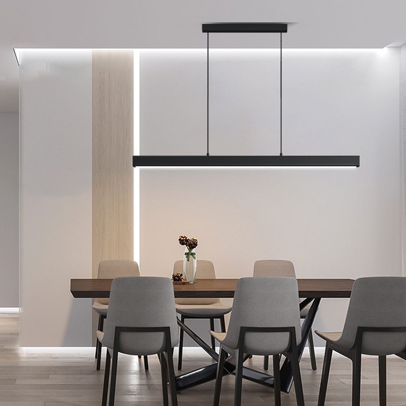 Nordic Simple Island Light armatuur rechthoek LED Dineruimte Hanglamp