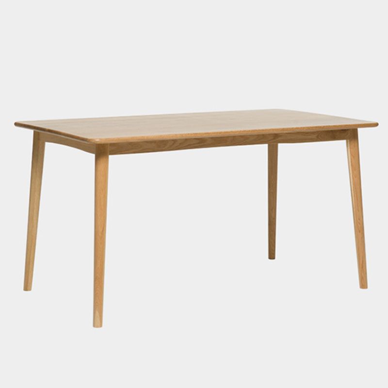 Rechthoek witte eiken vaste houten tafel moderne eettafel met 4 poten voor restaurant
