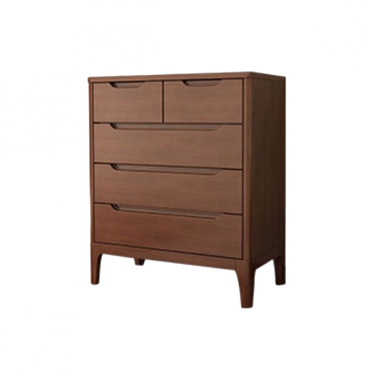 Mid-Century Modern Accent Chest with Straight Legs in Rubberwood