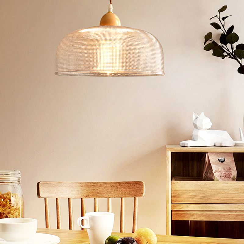 Verre Hanging Lights Modern Style 1 Tête Hanging Mount Fixture pour le salon