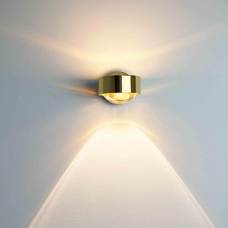 1-Light Round Wall Sconce Lamps Modern Style Brass Wall Light Lamp Sconce for Bedroom