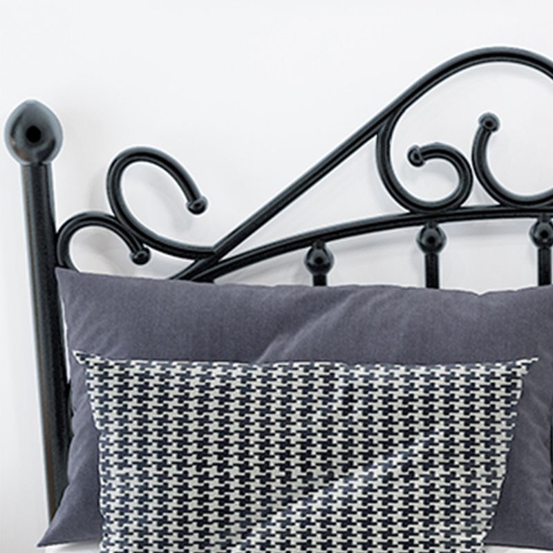 Contemporary Style Standard Bed Metal Bed Frame with Headboard