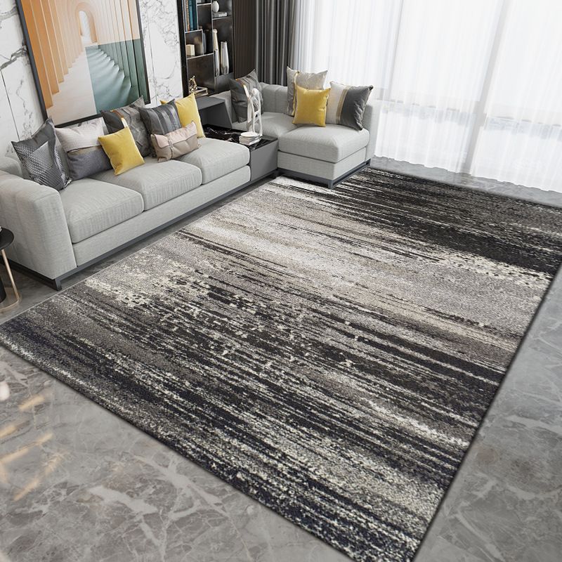 Dark Orange Modern Rug Polyester Graphic Rug Washable Rug for Sitting Room