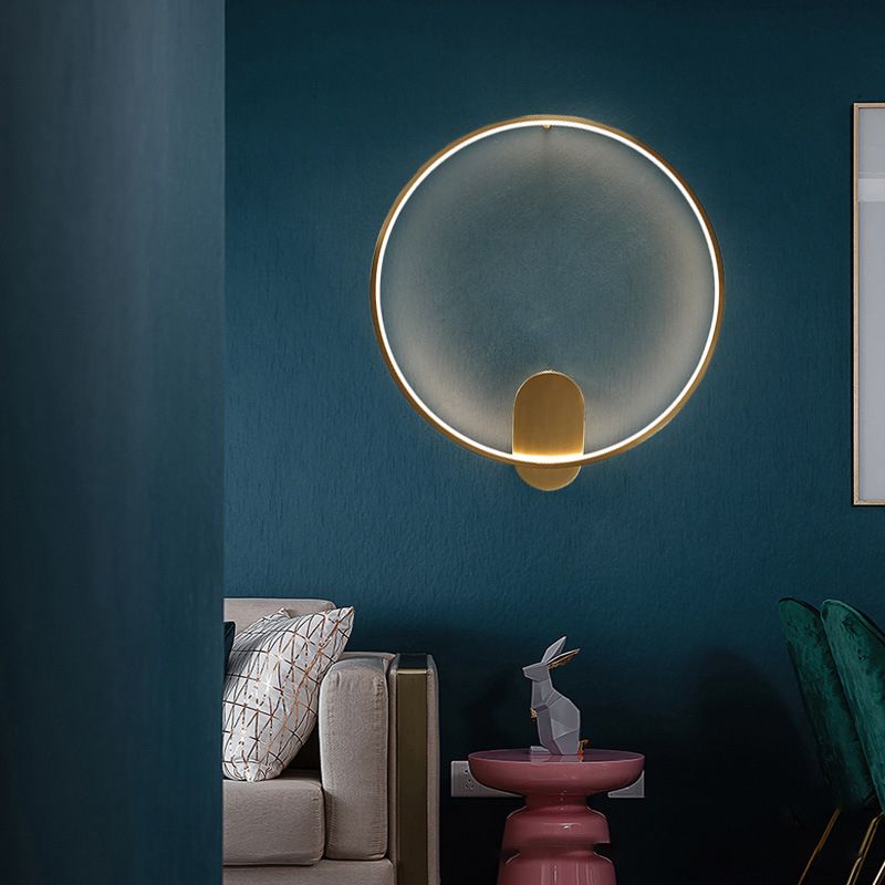 Modern Geometric Linear Wall Mount Lighting Minimalist Metallic LED Wall Sconce