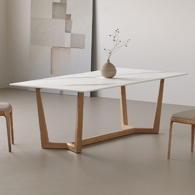 1/2/3/4 Pieces Dining Room Furniture Set Modern Sintered Stone Table and Armless Chairs