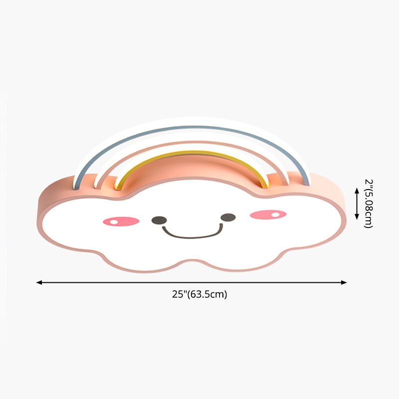 Acryl-Wolke-LED-Deckenleuchte im kreativen Stil für Kinder aus Schmiedeeisen, Unterputzmontage für Innenräume