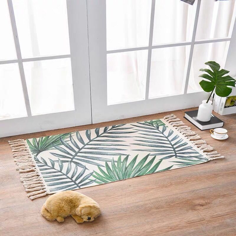 Tapis bohème décoratif Tapis de tapis tribal multi-couleurs tapis amical pour animaux de compagnie avec gland pour la porte