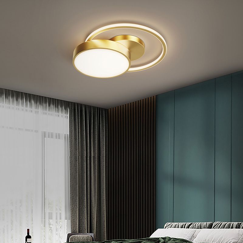 Éclairage de plafond de conception en orbite à lutte à lutte à LED minimaliste avec nuance acrylique