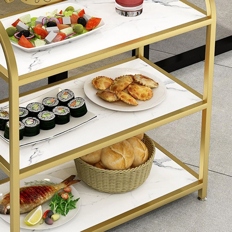 Modern Dining Room Prep Table 23.6"L Open Storage Prep Table