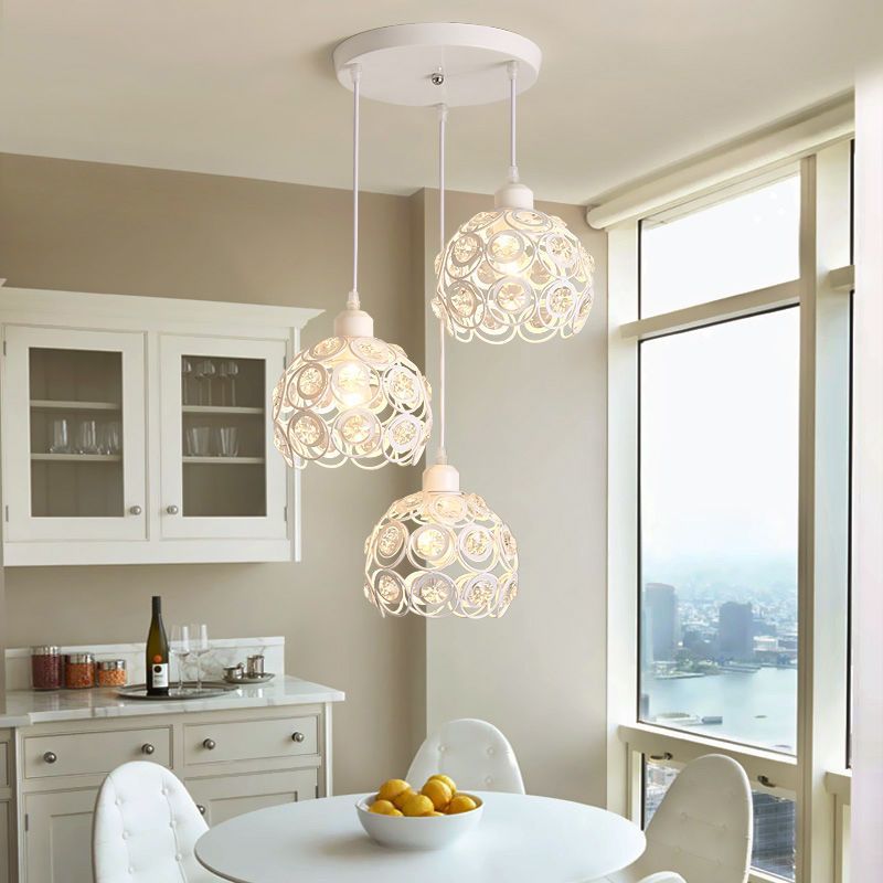 Accoglienza a ciondolo a ciondolo Globe Simplicity Crystal Crystal Dinning Room a sospensione Luce a sospensione