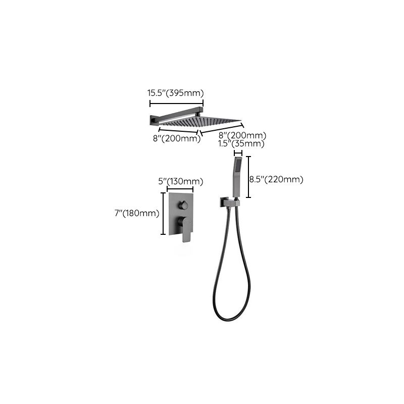 Modern Shower Trim Brass Handheld Shower Head Ceiling Mounted Shower System