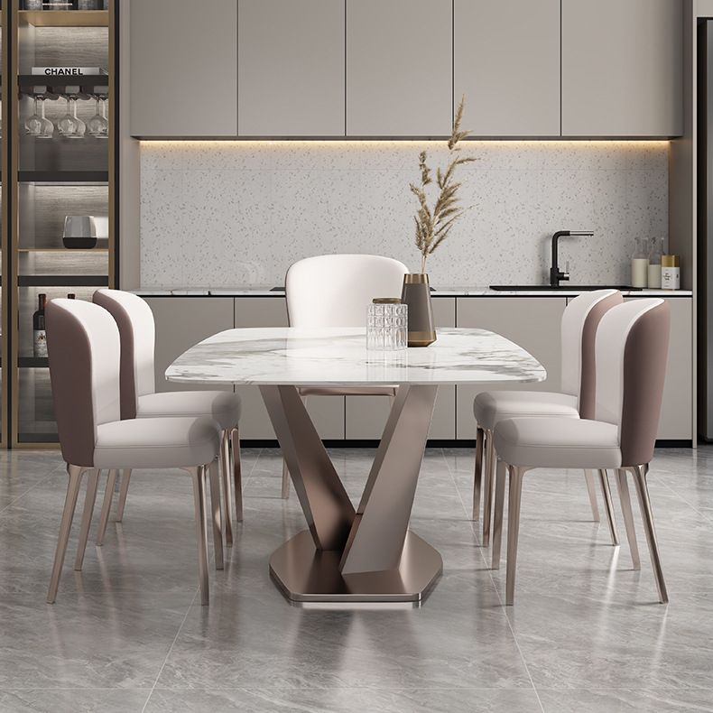 Glam 1/2/5/6/7 Pieces Dining Room Set Sintered Stone Dining Table