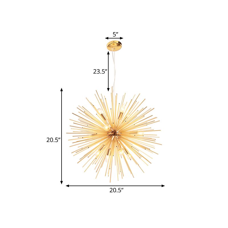 Starburst kroonluchter hanglamp Modernism METAL 20.5 "/23"/25 "DIA LED Goudhangend plafondlicht