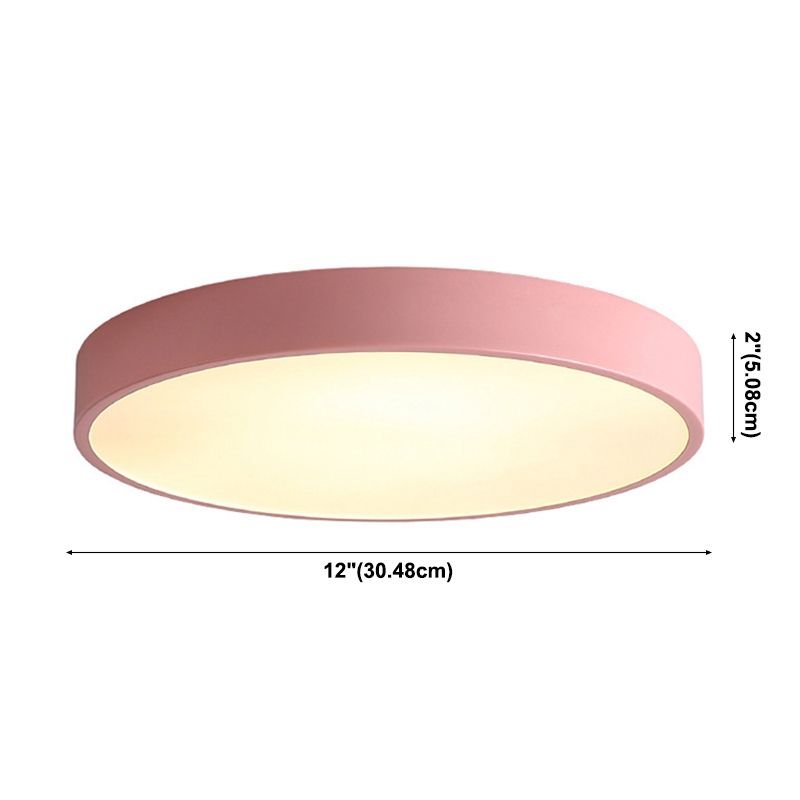 Moderne stijl rond inbouwmontage Plafondverlichting Metaal 1 Licht Led-inbouwlamp