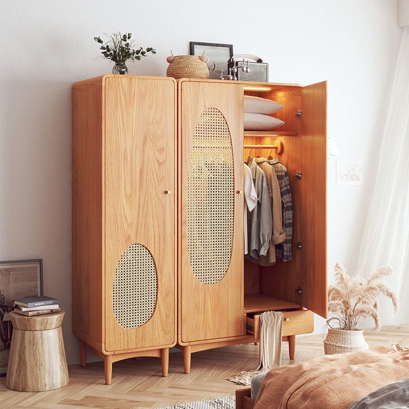 Tropical Cabinet with Hinged Door Pine Wood Storage Cabinet for Home