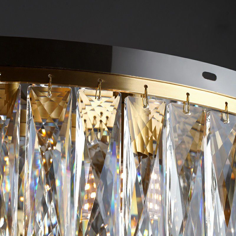 Ringförmige Unterputzleuchte aus klarem Kristall, Minimalismus, Deckeneinbauleuchte mit 8 Glühbirnen für Schlafzimmer