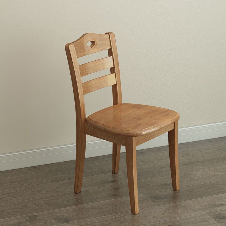 Modern Dining Chair Armless Chair with Wooden Legs for Kitchen