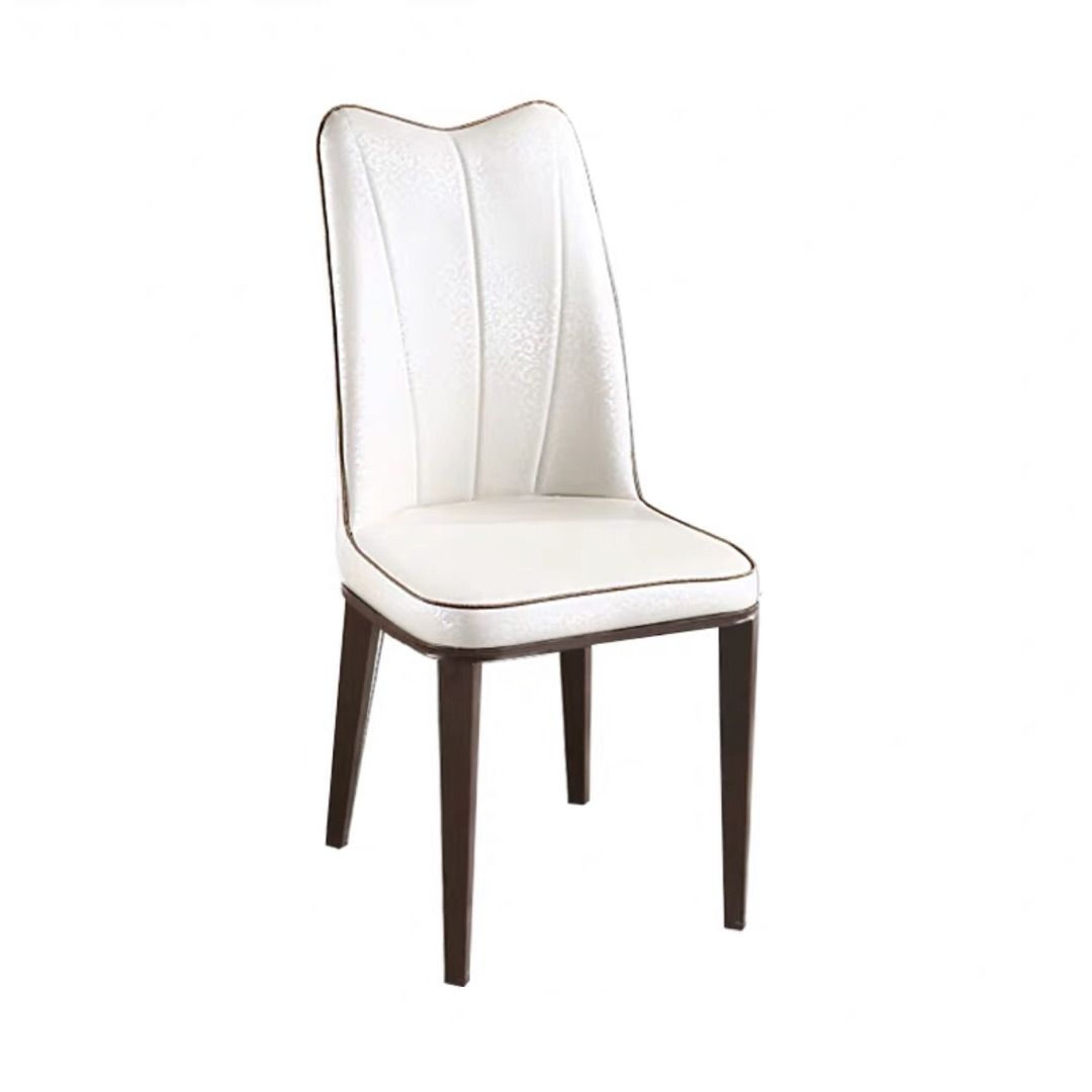 Traditional Solid Wood Top Dining Set with 4 White Solid Wood Legs for Dining Furniture