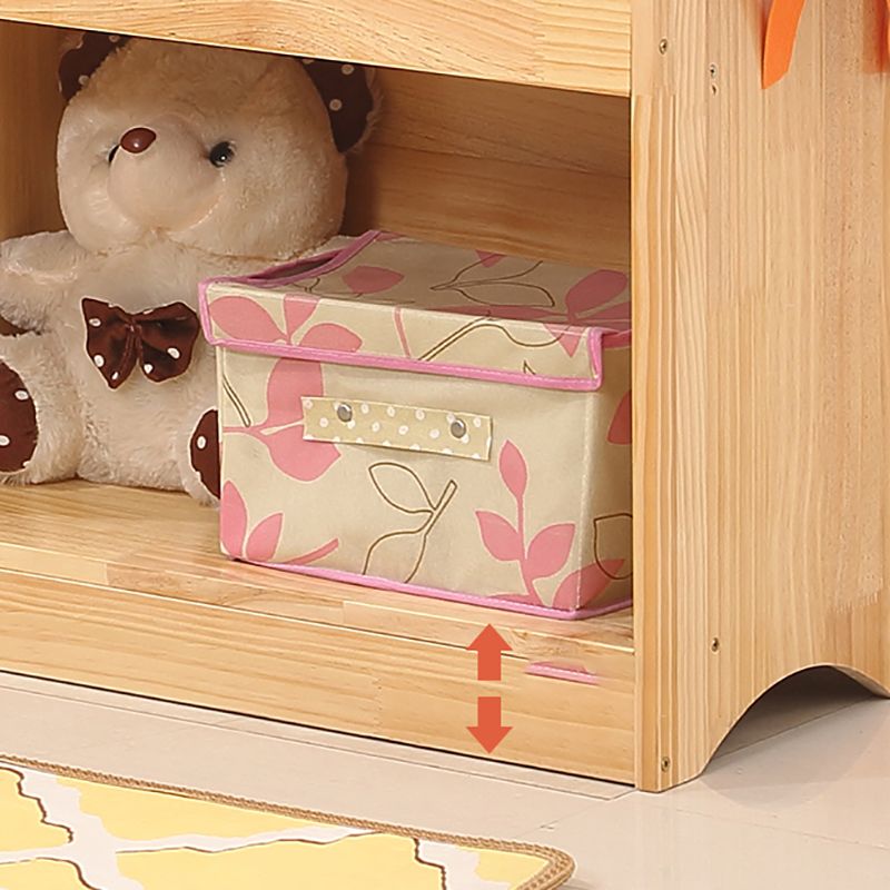 Natural Wooden Shelf Bookcase Pine Closed Back Book Shelf Modern